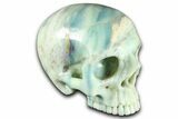 Realistic, Polished Chinese Amazonite Skull #378619-1